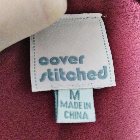 Vintage 90s Red Button Down Shirt with High-Low Hem Medium - Picture 9 of 9